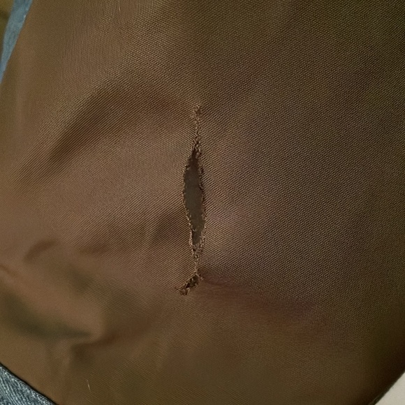 Guess Faux Fur Denim Color Block Coat - Picture 11 of 11